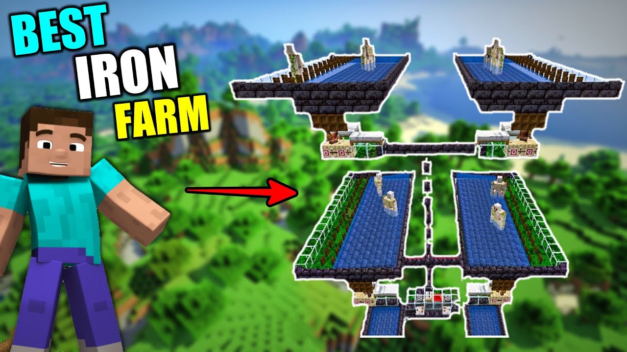 BUILDING UNLIMITED IRON FARM IN MINECRAFT - YouTube