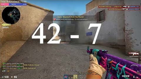 42-7 on dust2 faceit level 10 (all kills)