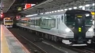 E257系5000番台OM-92編成臨時特急新宿さざなみ4号返却回送秋葉原駅通過