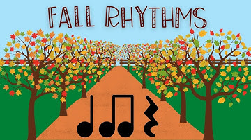 Fall Rhythms Version 2 (Apples w/ Short Pauses) - Quarter Notes, Eighth Notes, Quarter Rests