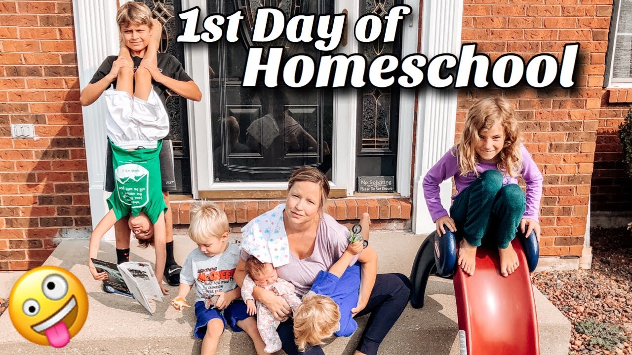 LARGE FAMILY VLOG HOMESCHOOLING W/ 5 KIDS AND A NEWBORN!! / LARGE ...
