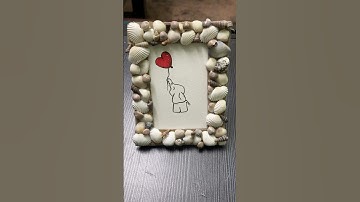 DIY photo frame || seashell craft || #diy #artscraft #ytshorts
