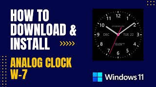 How to Download and Install Analog Clock W-7 For Windows screenshot 4