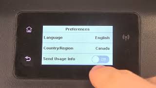 Changing Usage Location for ENVY 5000 Series Printer