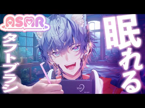 【ASMR】タフトブラシで耳マイク耳かき｜パリパリ音が気持ちいいトリガー【睡眠導入】Tuft Toothbrush Ear Cleaning | Crispy Brushing Sounds