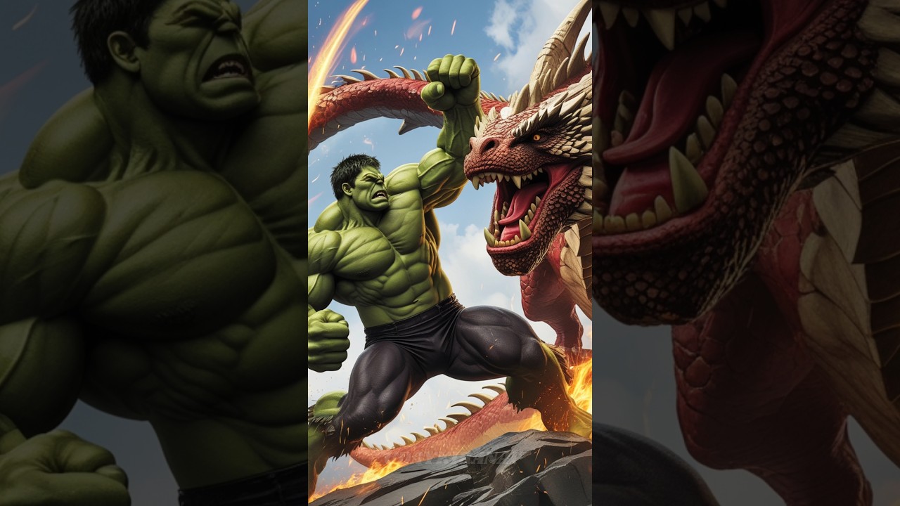 HULK vs DRAGON 🐉🔥 Epic Superhero Battle | Monster Fight in 4K