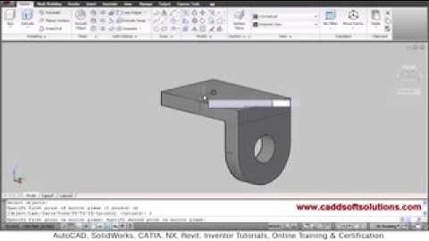 AutoCAD 3D Modeling Exercise Tutorial for Beginners   AutoCAD 2010   Dynamic UCS, Mirror 3D low