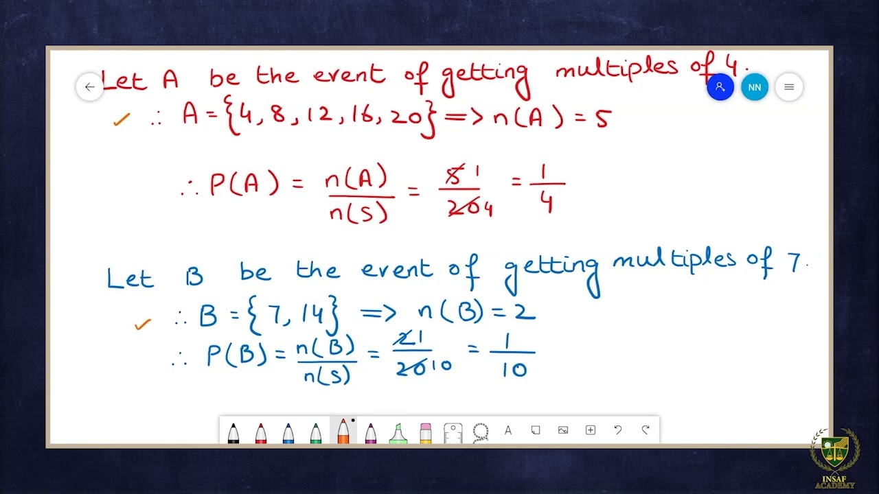 Addition of Probabilities || 11TH MATH  || CHAPTER  7|| LECTURE  7.15 ||