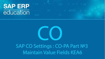 SAP CO Settings : CO-PA Part №3 Maintain Value Fields KEA6