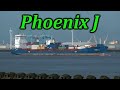 Phoenix j container ship arriving in liverpool