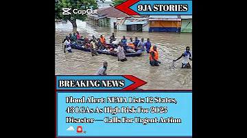 Flood Alert NEMA Lists 12 States 43 LGAs As High Risk For 2025 Disaster Calls For Urgent Action 