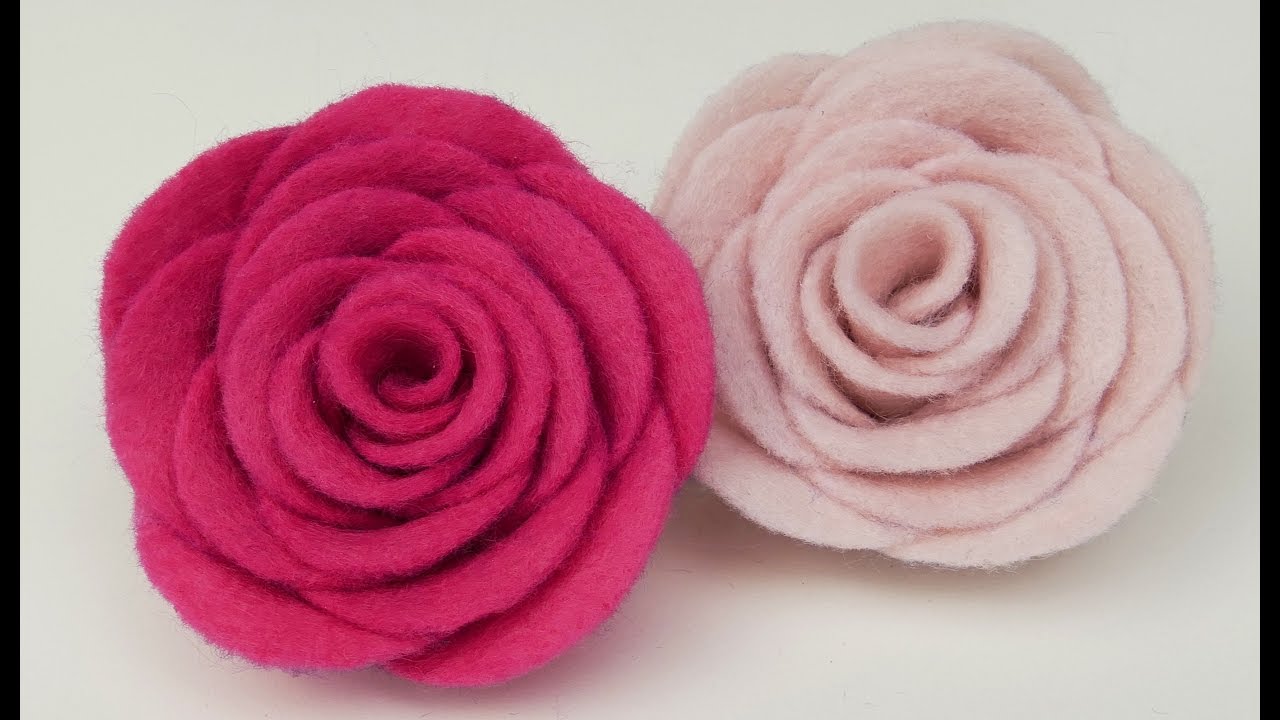 how to make felt flowers  Felt flower tutorial, Felt crafts flowers, Felt  flowers diy