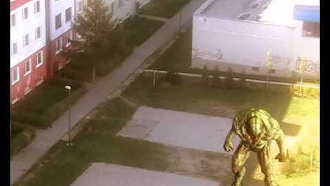 Doom 3 hellknight in city