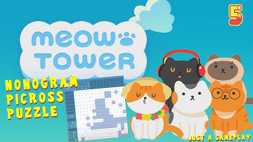 Meow Tower: Nonogram (Picross) #5 | Welcome Coco, the New Cats on the Beach ⛱️