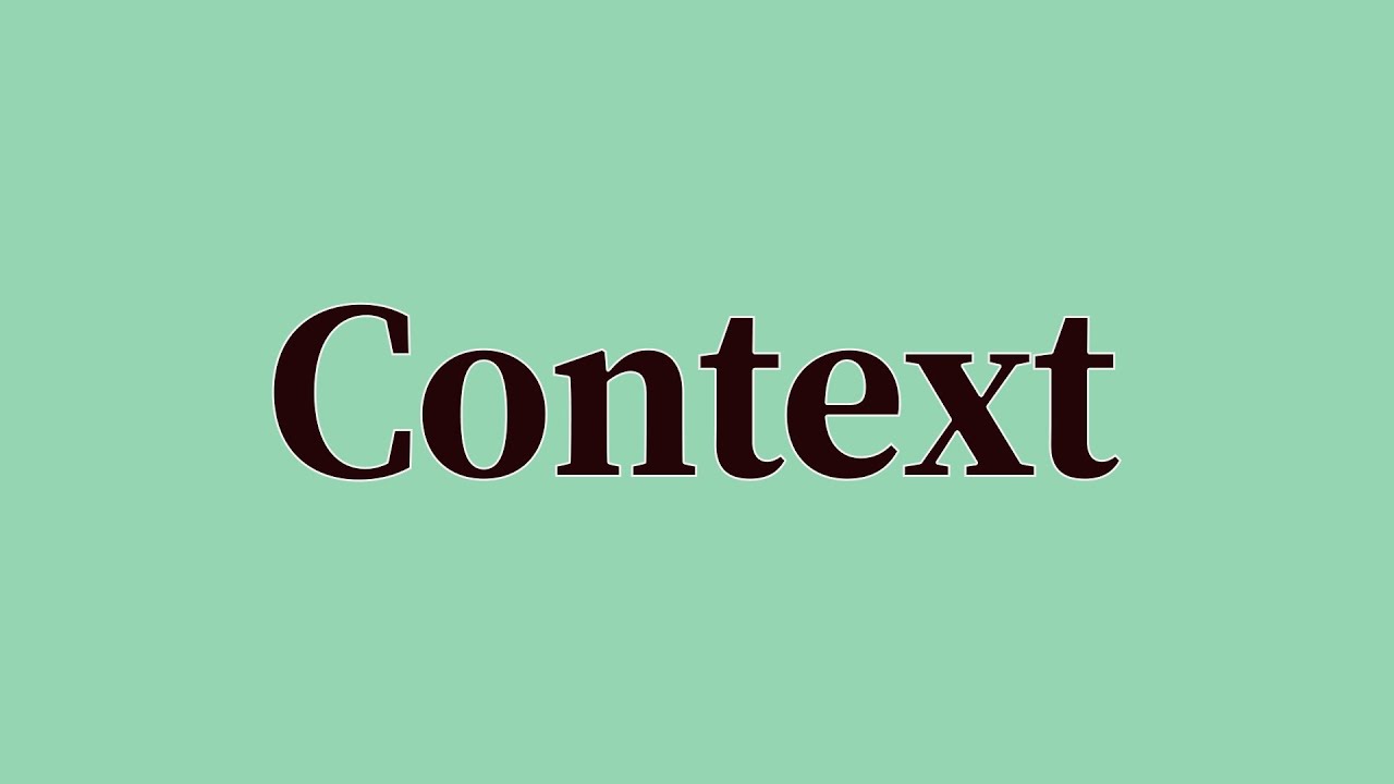Context Pronunciation and Meaning