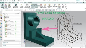NX Cad Simple Practice Drawing No:3 -- Tamil