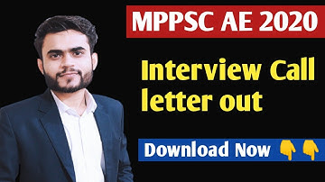 MPPSC AE  2020 Interview E - Call Letter Out | Mpppsc ae 2020 interview date | mp sub engineer  |
