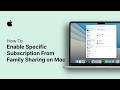 How to Enable Specific Subscription From Family Sharing on Mac