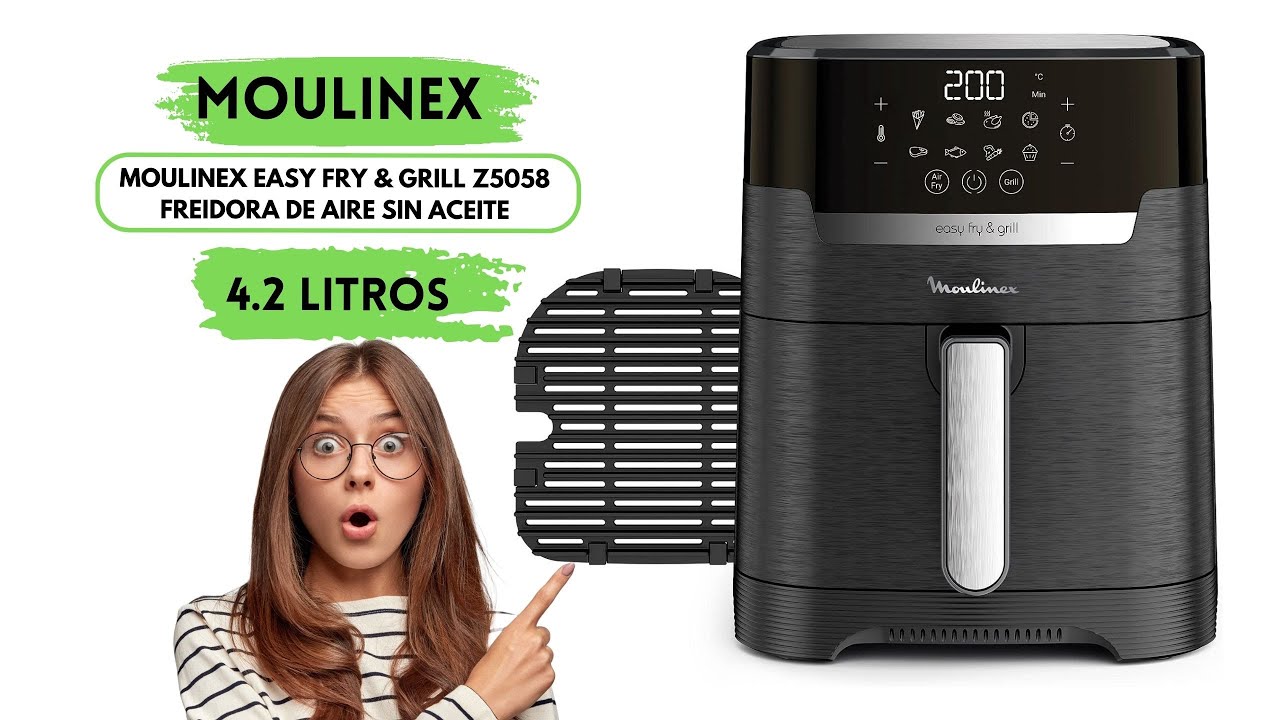 Cae de precio esta freidora de aire con parrilla de Moulinex para que  puedas disfrutar de tus comidas favoritas de manera más sana