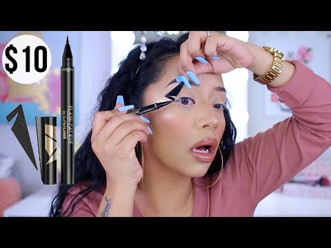 WASTE OR WORTH IT WEDNESDAY | NEW AT DRUGSTORE! L'OREAL FLASH CAT EYELINER | ohmglashes