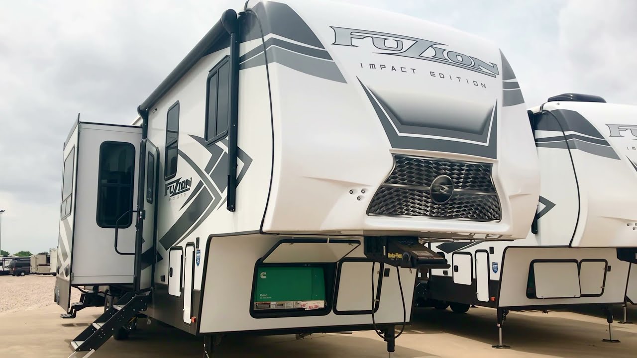 fuzion impact travel trailer toy hauler