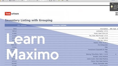 IBM Maximo QBR Part 2: Query Based Reporting Format Tab