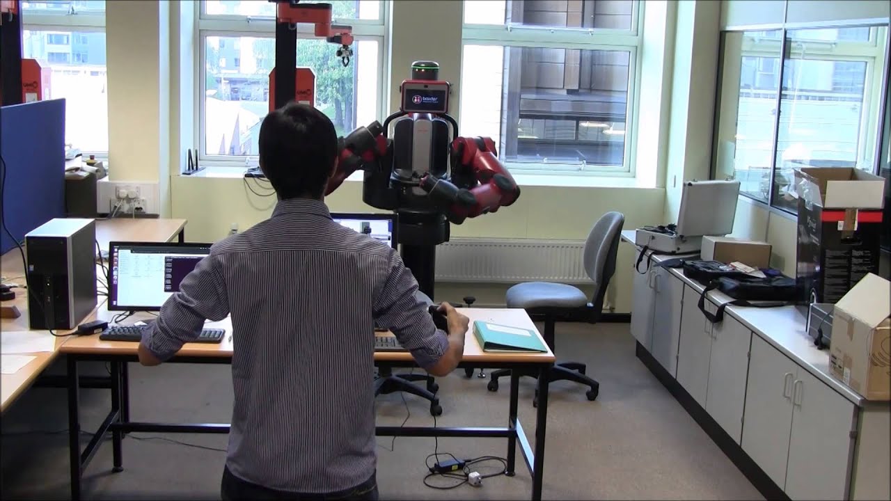 Baxter Robot control using body tracking with kinect YouTube