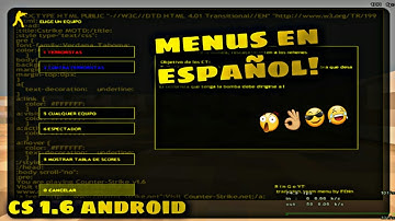 menus completos en español 😱| cs 1.6 android
