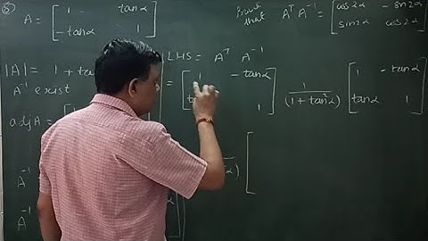 Class 12 maths rbse solutions exercise 5.1 Question 8 / inverse of matrix / transpose of matrix