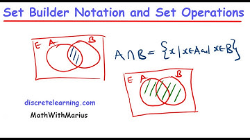 Set Builder Notation, Roster form, Set Operations and De Morgan