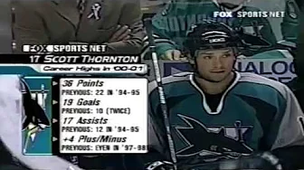 Scott Thornton goal vs Detroit Red Wings 10/4/01