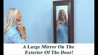 Wall Mounted Jewelry Armoire - Mirrored Jewelry Cabinet
