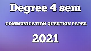 Degree 4 sem Communication and soft skills question paper 2021...# shaik khaja screenshot 4