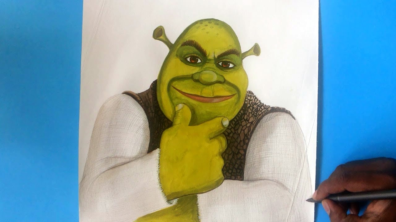 how to draw Shrek from Shrek forever after - YouTube