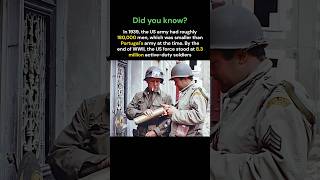 The US army grew significantly during World War II