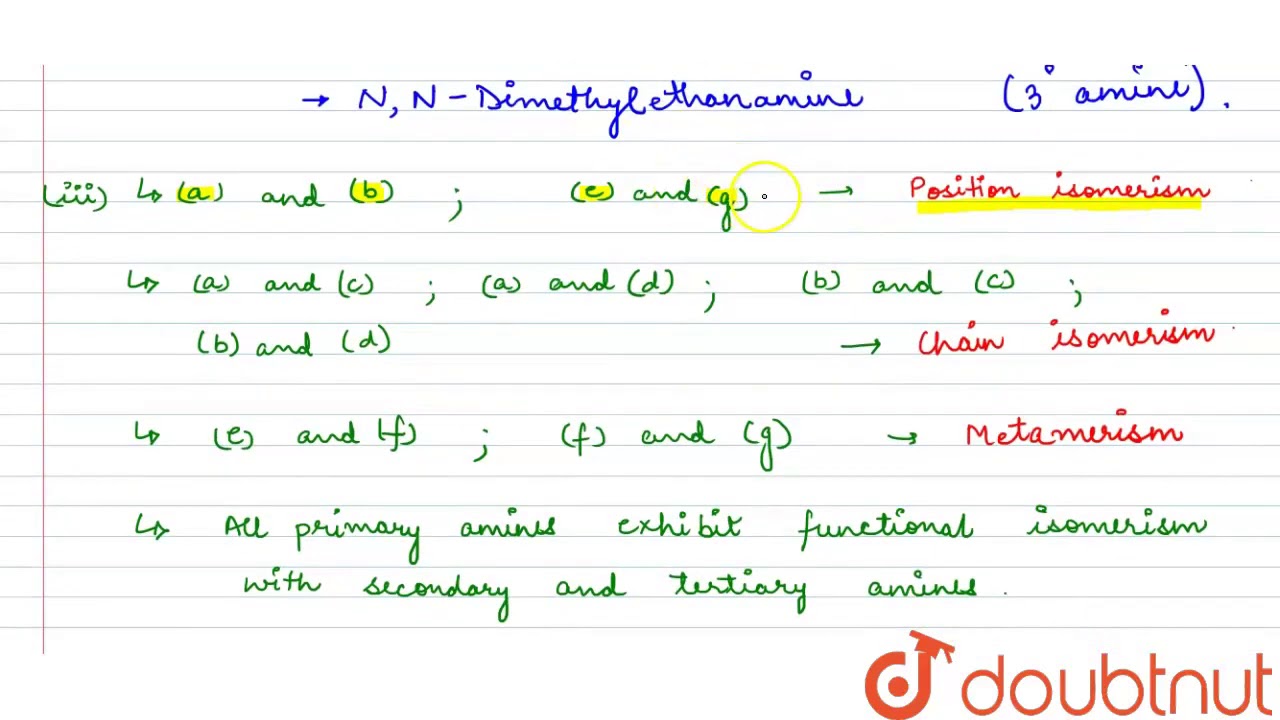(i) Write structures of different isomeric amines corresponding to the molecular formula,