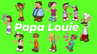 Animated Papa Louie GIF Green Screen Pack (Free Download)