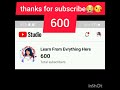 Thanks for 600 subscribe😭😭😭😭😭😭