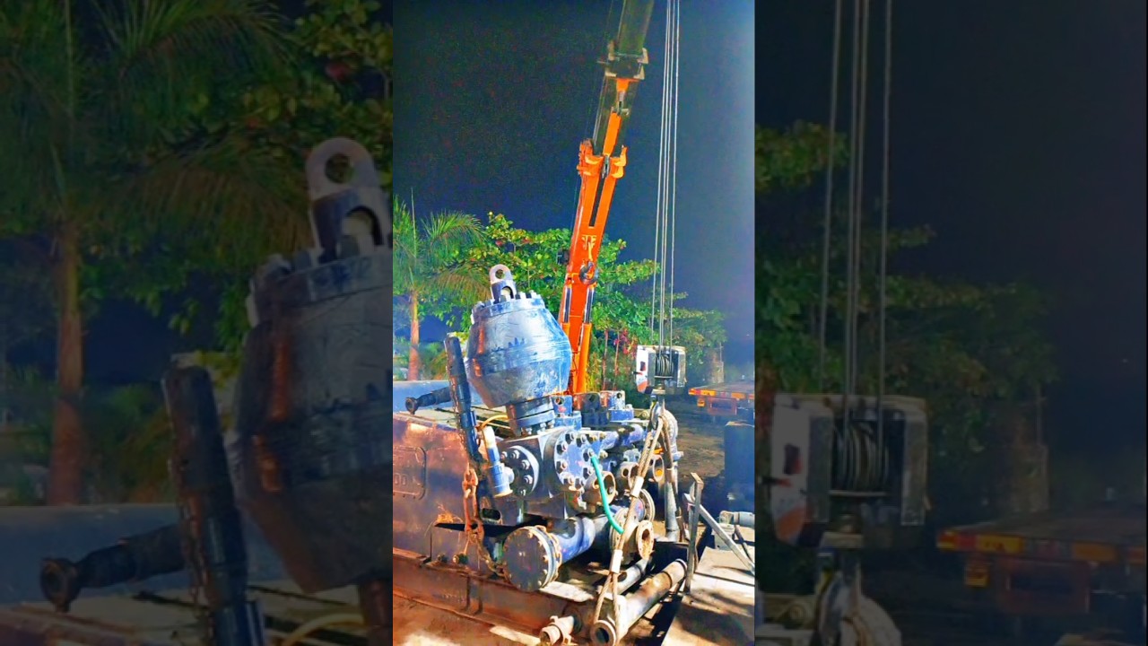 Two Farana Crane Unloading HDD Mud Pump Shorts Video