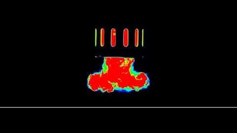 Flow field of a stationary downburst