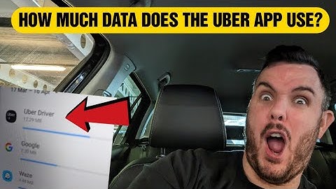 How much Data does the Uber app and Waze navigation use MB / GB per month?