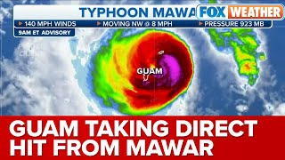 'Monstrous and Devastating' Storm: Guam Taking Direct Hit From Typhoon Mawar