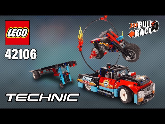 Overgang lovende spiralformet LEGO Stunt Show Truck & Bike set Building Instructions (42106)[610 pcs]  from Technic | TBB - YouTube