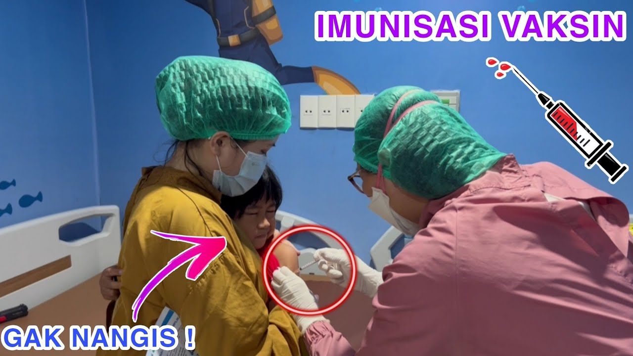 IMUNISASI VAKSIN PNEUMOKOKUS ANAK | DAPET HADIAH DARI DOKTER, QIANA GAK NANGIS 😁 | QIFA AGUNG