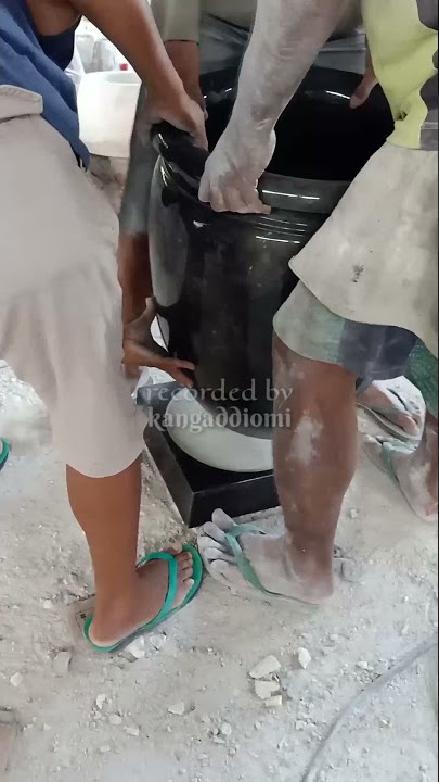 Gentong Bak Mandi Marmer Hitam - Black Marble Barrel or Bathtub #shorts