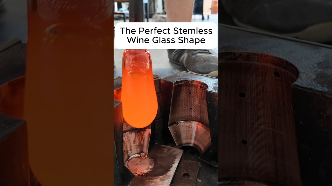 From ouuuzzing molten lava to sharp as glass in SECONDS!! #glassblowing #glassart #satisfying