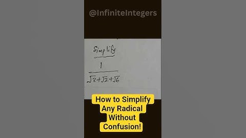 Simplifying Radical Expressions Made Easy | Step-by-Step Guide to Simplify Radicals#shorts#radicals