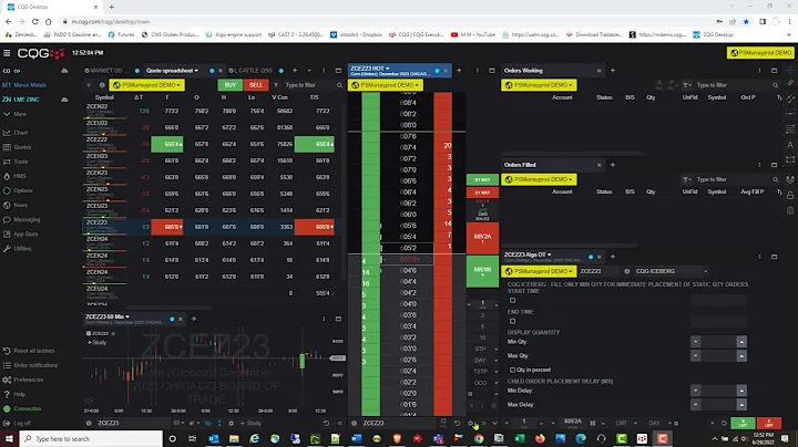 CQG Desktop Sweep mode