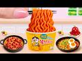 Diy Miniature | How To Cook Miniature Noodles with Octopus and Chicken Fried Rice by Tony Mini Food