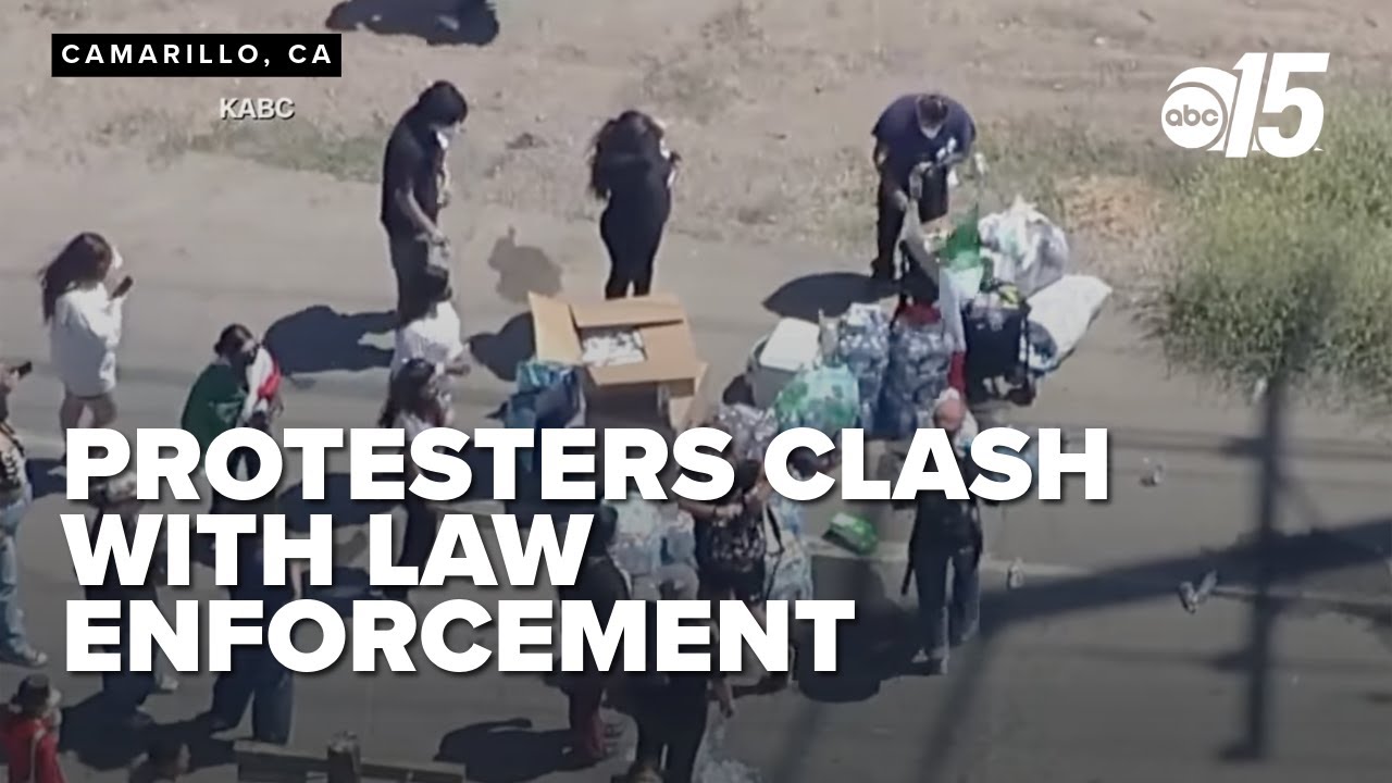 LIVE: Protesters clash with law enforcement during possible ICE operation in Camarillo, CA